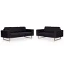 Zweiteiliges schwarzes Stoffsofa-Set von vidaXL, Sofas - Ref: Foro24-276863, Preis: 837,54 €, Rabatt: %