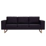 Juego de sofás 2 piezas de tela negro de vidaXL, Sofás - Ref: Foro24-276863, Precio: 850,52 €, Descuento: %