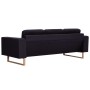 Juego de sofás 2 piezas de tela negro de vidaXL, Sofás - Ref: Foro24-276863, Precio: 850,52 €, Descuento: %