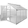 Invernadero de aluminio reforzado con estructura base 6,05 m² de vidaXL, Invernaderos - Ref: Foro24-41318, Precio: 627,06 €, ...