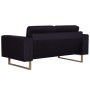 Juego de sofás 2 piezas de tela negro de vidaXL, Sofás - Ref: Foro24-276863, Precio: 850,52 €, Descuento: %