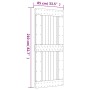 Puerta corredera con herrajes madera maciza de pino 85x210 cm en Puertas | Comprar online en Foru.es