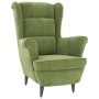 Sillón de terciopelo verde claro de vidaXL, Sillones - Ref: Foro24-324062, Precio: 218,09 €, Descuento: %