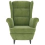 Sillón de terciopelo verde claro de vidaXL, Sillones - Ref: Foro24-324062, Precio: 218,09 €, Descuento: %