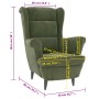 Sillón de terciopelo verde claro de vidaXL, Sillones - Ref: Foro24-324062, Precio: 218,09 €, Descuento: %