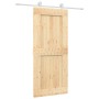 Puerta corredera con herrajes madera maciza de pino 90x210 cm en Puertas | Comprar online en Foru.es