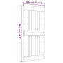 Puerta corredera con herrajes madera maciza de pino 90x210 cm en Puertas | Comprar online en Foru.es
