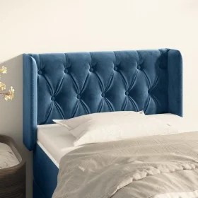 Dark blue velvet headboard 83x16x78/88 cm by vidaXL, Headboards and footboards - Ref: Foro24-3119138, Price: 54,15 €, Discoun...
