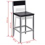 Mesa alta y taburetes de barra de cocina de vidaXL, muebles para cocinas y comedores - Ref: Foro24-241495, Precio: 110,62 €, ...