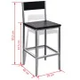 Mesa alta y taburetes de barra de cocina de vidaXL, muebles para cocinas y comedores - Ref: Foro24-241495, Precio: 109,06 €, ...