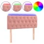 Cabecero con LED de terciopelo rosa 100x7x78/88 cm de vidaXL, Cabeceros y pies de cama - Ref: Foro24-3121995, Precio: 66,17 €...