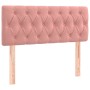 Cabecero con LED de terciopelo rosa 100x7x78/88 cm de vidaXL, Cabeceros y pies de cama - Ref: Foro24-3121995, Precio: 63,34 €...