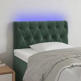LED-Kopfteil aus dunkelgrünem Samt, 80 x 7 x 78/88 cm von vidaXL, Kopf- und Fußteile - Ref: Foro24-3121981, Preis: 54,62 €, R...