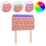 Cabecero con LED de terciopelo rosa 80x7x78/88 cm de vidaXL, Cabeceros y pies de cama - Ref: Foro24-3121983, Precio: 54,01 €,...