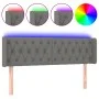 Dunkelgraues Stoffkopfteil mit LED 147x16x78/88 cm von vidaXL, Kopf- und Fußteile - Ref: Foro24-3123571, Preis: 83,43 €, Raba...