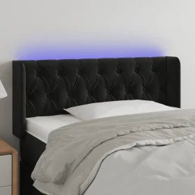 Cabecero con LED de terciopelo negro 103x16x78/88 cm de vidaXL, Cabeceros y pies de cama - Ref: Foro24-3123616, Precio: 66,15...
