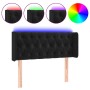 Cabecero con LED de terciopelo negro 103x16x78/88 cm de vidaXL, Cabeceros y pies de cama - Ref: Foro24-3123616, Precio: 64,06...