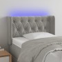Cabecero con LED de terciopelo gris claro 83x16x78/88 cm de vidaXL, Cabeceros y pies de cama - Ref: Foro24-3123602, Precio: 5...