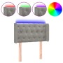 Cabecero con LED de terciopelo gris claro 83x16x78/88 cm de vidaXL, Cabeceros y pies de cama - Ref: Foro24-3123602, Precio: 5...
