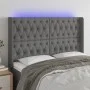 Dunkelgraues Stoffkopfteil mit LED 147x16x118/128 cm von vidaXL, Kopf- und Fußteile - Ref: Foro24-3124383, Preis: 143,05 €, R...