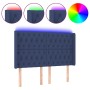 Cabecero con LED de tela azul 147x16x118/128 cm de vidaXL, Cabeceros y pies de cama - Ref: Foro24-3124388, Precio: 119,92 €, ...