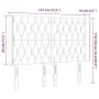 Blue fabric LED headboard 147x16x118/128 cm by vidaXL, Headboards and footboards - Ref: Foro24-3124388, Price: 142,01 €, Disc...