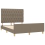 Estructura de cama con cabecero de tela gris taupe 140x190 cm de vidaXL, Camas y somieres - Ref: Foro24-3125296, Precio: 269,...