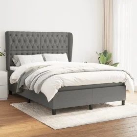 Boxspringbett mit dunkelgrauer Stoffmatratze 140x200 cm von vidaXL, Betten und Lattenroste - Ref: Foro24-3128206, Preis: 515,...