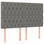 Cama box spring con colchón tela gris oscuro 140x200 cm de vidaXL, Camas y somieres - Ref: Foro24-3128206, Precio: 523,35 €, ...