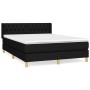 Cama box spring con colchón tela negro 140x190 cm de vidaXL, Camas y somieres - Ref: Foro24-3130507, Precio: 457,34 €, Descue...