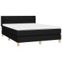 Cama box spring con colchón tela negro 140x190 cm de vidaXL, Camas y somieres - Ref: Foro24-3130507, Precio: 457,34 €, Descue...