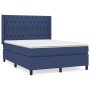 Cama box spring con colchón tela azul 140x200 cm de vidaXL, Camas y somieres - Ref: Foro24-3131679, Precio: 499,40 €, Descuen...