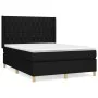 Box spring bed with black fabric mattress 140x190 cm by vidaXL, Beds and slatted bases - Ref: Foro24-3132227, Price: 492,22 €...