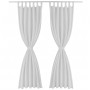 Cortinas de micro-raso con bucles 2 unidades blanco 140x225 cm de vidaXL, Cortinas y visillos - Ref: Foro24-130360, Precio: 3...