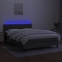 Cama box spring colchón y luces LED tela gris oscuro 140x200 cm de vidaXL, Camas y somieres - Ref: Foro24-3133398, Precio: 44...