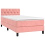 Cama box spring colchón y LED terciopelo rosa 80x200 cm de vidaXL, Camas y somieres - Ref: Foro24-3134554, Precio: 288,44 €, ...