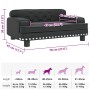 Cama para perros de cuero sintético negra 70x45x30 cm en Camas para perros | Comprar online en Foru.es