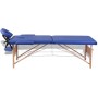 Camilla de masaje plegable 2 zonas estructura de madera azul de vidaXL, Mesas de masaje - Ref: Foro24-110075, Precio: 179,49 ...