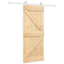 Puerta corredera con herrajes madera maciza de pino 85x210 cm en Puertas | Comprar online en Foru.es