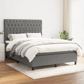 Boxspringbett mit dunkelgrauer Stoffmatratze 140x200 cm von vidaXL, Betten und Lattenroste - Ref: Foro24-3142018, Preis: 499,...