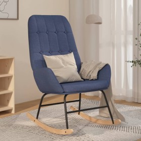Silla mecedora de tela azul de vidaXL, Mecedoras - Ref: Foro24-341257, Precio: 129,05 €, Descuento: %