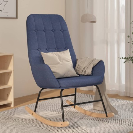 Silla mecedora de tela azul de vidaXL, Mecedoras - Ref: Foro24-341257, Precio: 129,05 €, Descuento: %