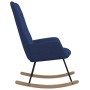 Silla mecedora de tela azul de vidaXL, Mecedoras - Ref: Foro24-341257, Precio: 129,05 €, Descuento: %