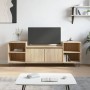 Mueble para TV madera contrachapada roble Sonoma 160x35x55 cm de vidaXL, Muebles TV - Ref: Foro24-831343, Precio: 83,44 €, De...