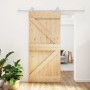 Puerta corredera con herrajes madera maciza de pino 95x210 cm en Puertas | Comprar online en Foru.es