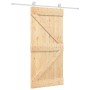 Puerta corredera con herrajes madera maciza de pino 95x210 cm en Puertas | Comprar online en Foru.es