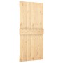 Puerta corredera con herrajes madera maciza de pino 95x210 cm en Puertas | Comprar online en Foru.es