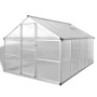 Invernadero de aluminio reforzado con estructura base 7,55 m² de vidaXL, Invernaderos - Ref: Foro24-41319, Precio: 715,59 €, ...
