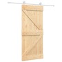 Puerta corredera con herrajes madera maciza de pino 90x210 cm en Puertas | Comprar online en Foru.es