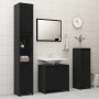 Juego de muebles de baño 4 pzas madera de ingeniería negro de vidaXL, Muebles de baño - Ref: Foro24-3056890, Precio: 187,10 €...